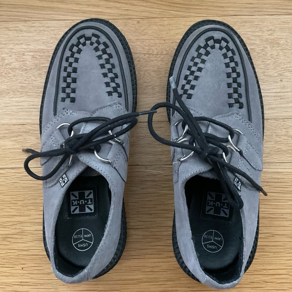Tuk Tuk Grey Suede Interlace Mondo Creeper size 7 - Picture 1 of 9